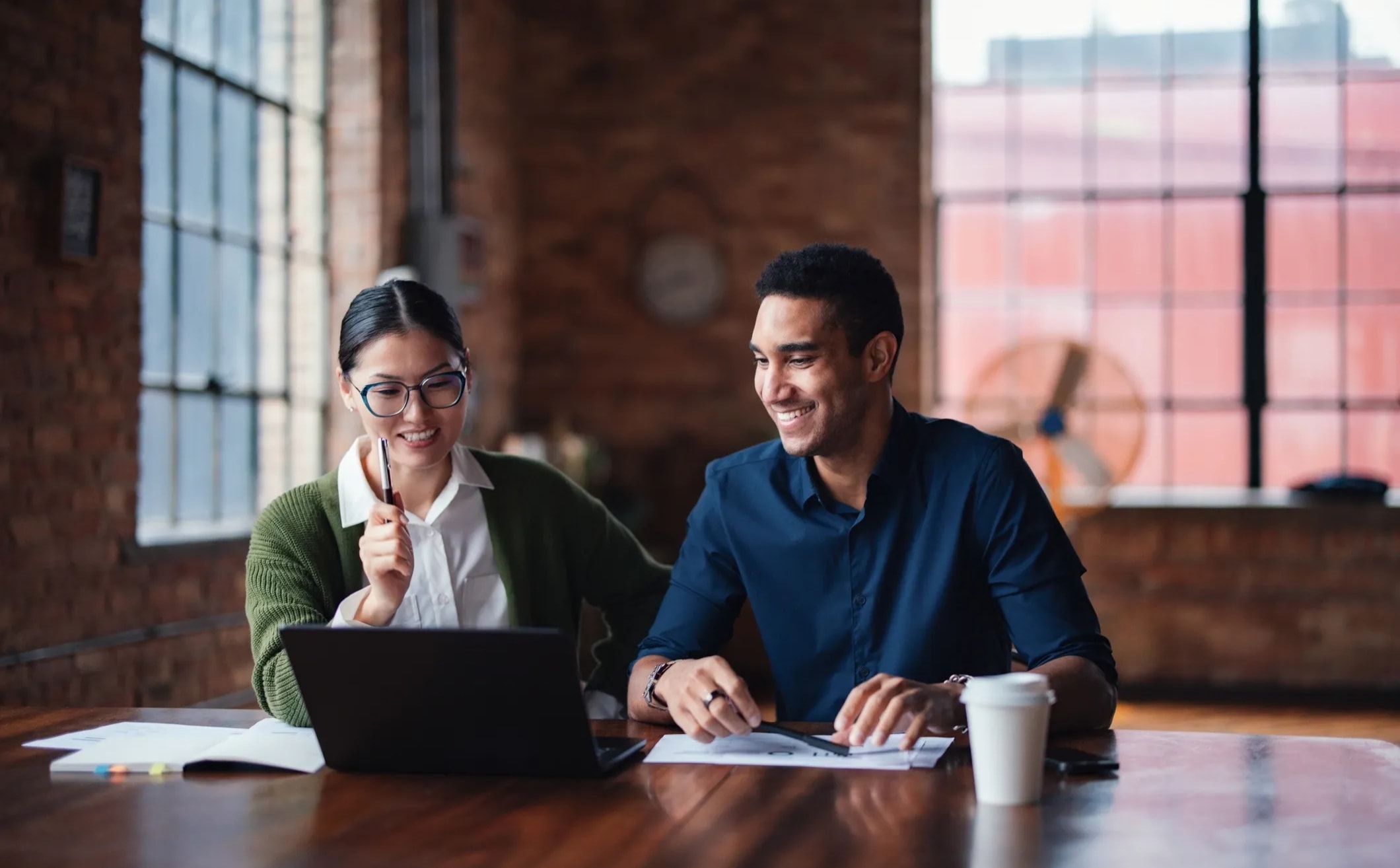 Small business team collaborating